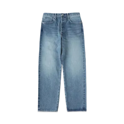 Ron Herman x UNION LAUNCH Straight Fit Washed Organic Cotton Denim Pants "Faded Blue"