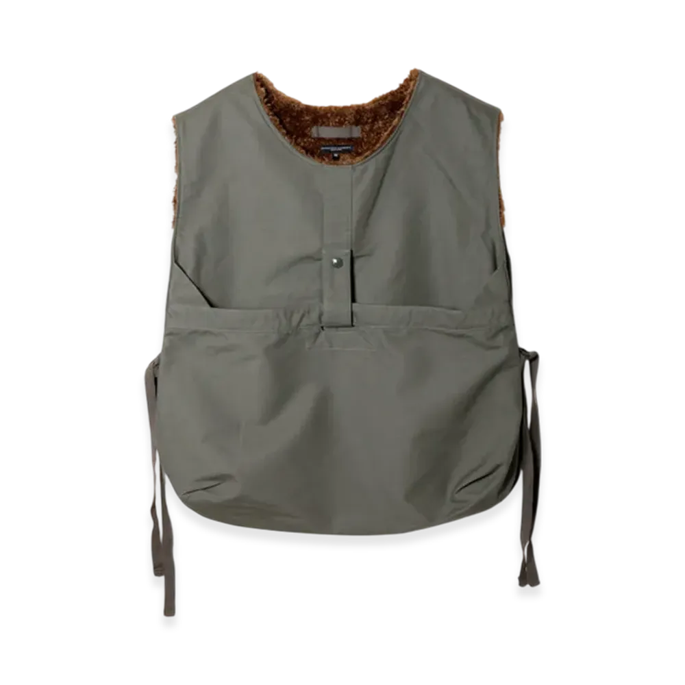 ENGINEERED GARMENTS Newsboy Vest - Cotton Double Cloth "Khaki"