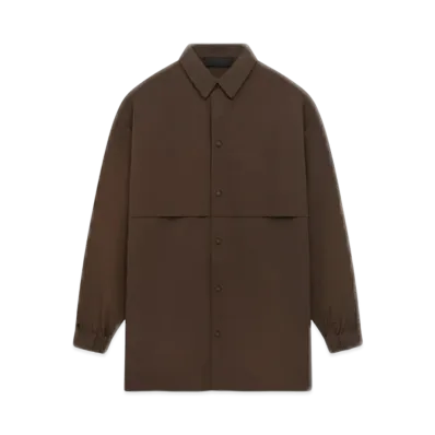 FEAR OF GOD Essentials Military Nylon Overshirt "Brown"