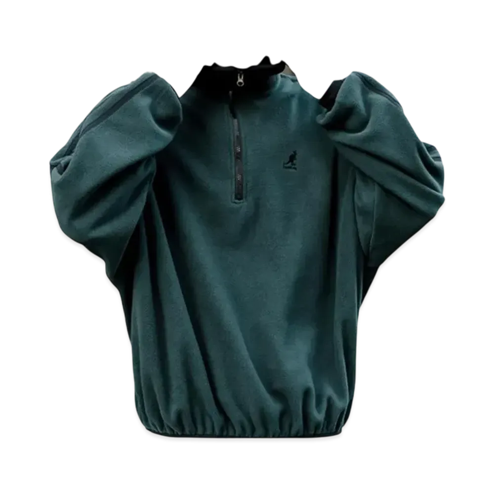 KANGOL Rocky Monroe Exclusive Micro Fleece Half Zip Sweatshirt "Green"
