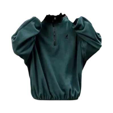 KANGOL Rocky Monroe Exclusive Micro Fleece Half Zip Sweatshirt "Green"