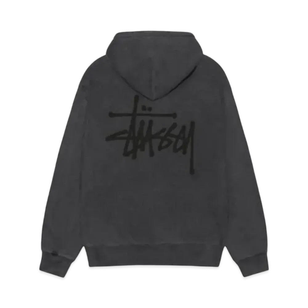Stussy Basic Hoodie Pigment Dyed "Black"
