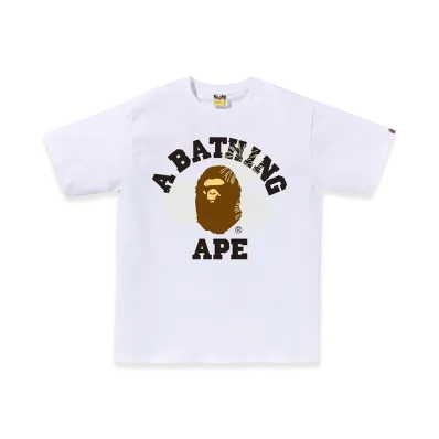 A BATHING APE Firework College Tee "White"