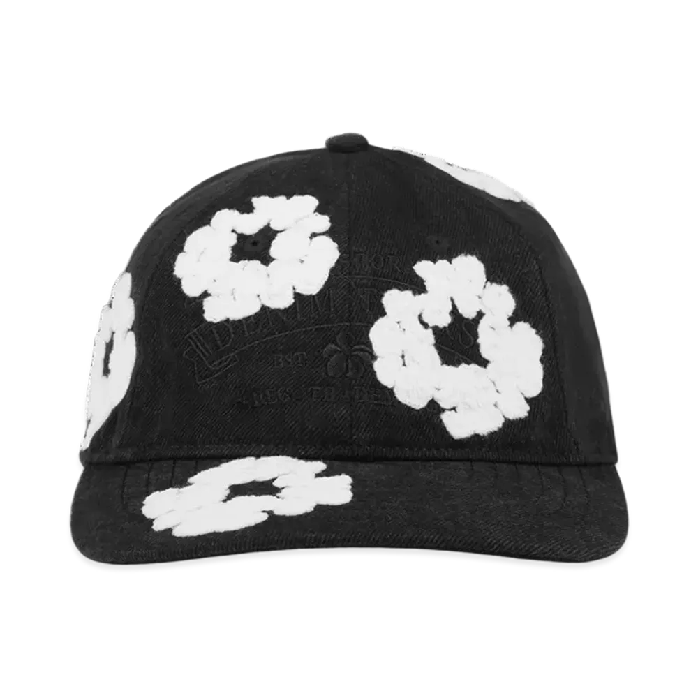 DENIM TEARS Denim Cotton Wreath Cap "Black"