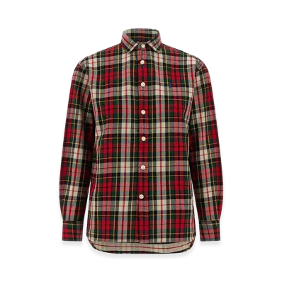 Polo Ralph Lauren Women's Embroidered Flannel Shirt "Multicolor"