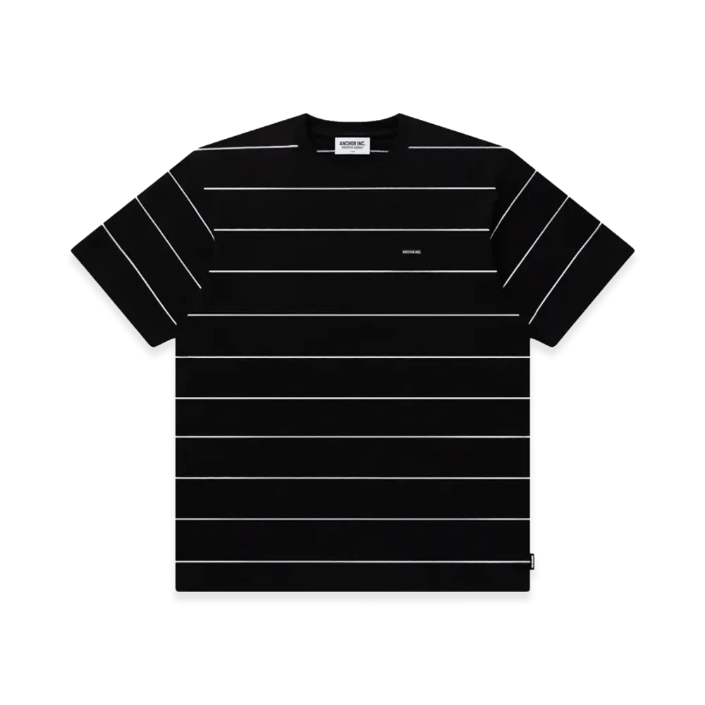 Mercedes Anchor inc. Bold Logo Patched Striped Tee "Black"