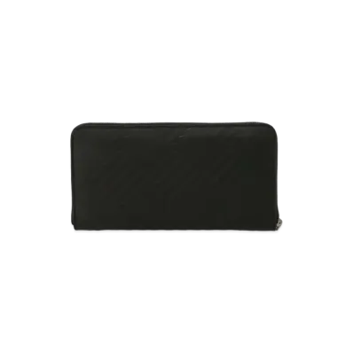 Bottega Veneta Lambskin Calfskin Zip Around Wallet "Black"