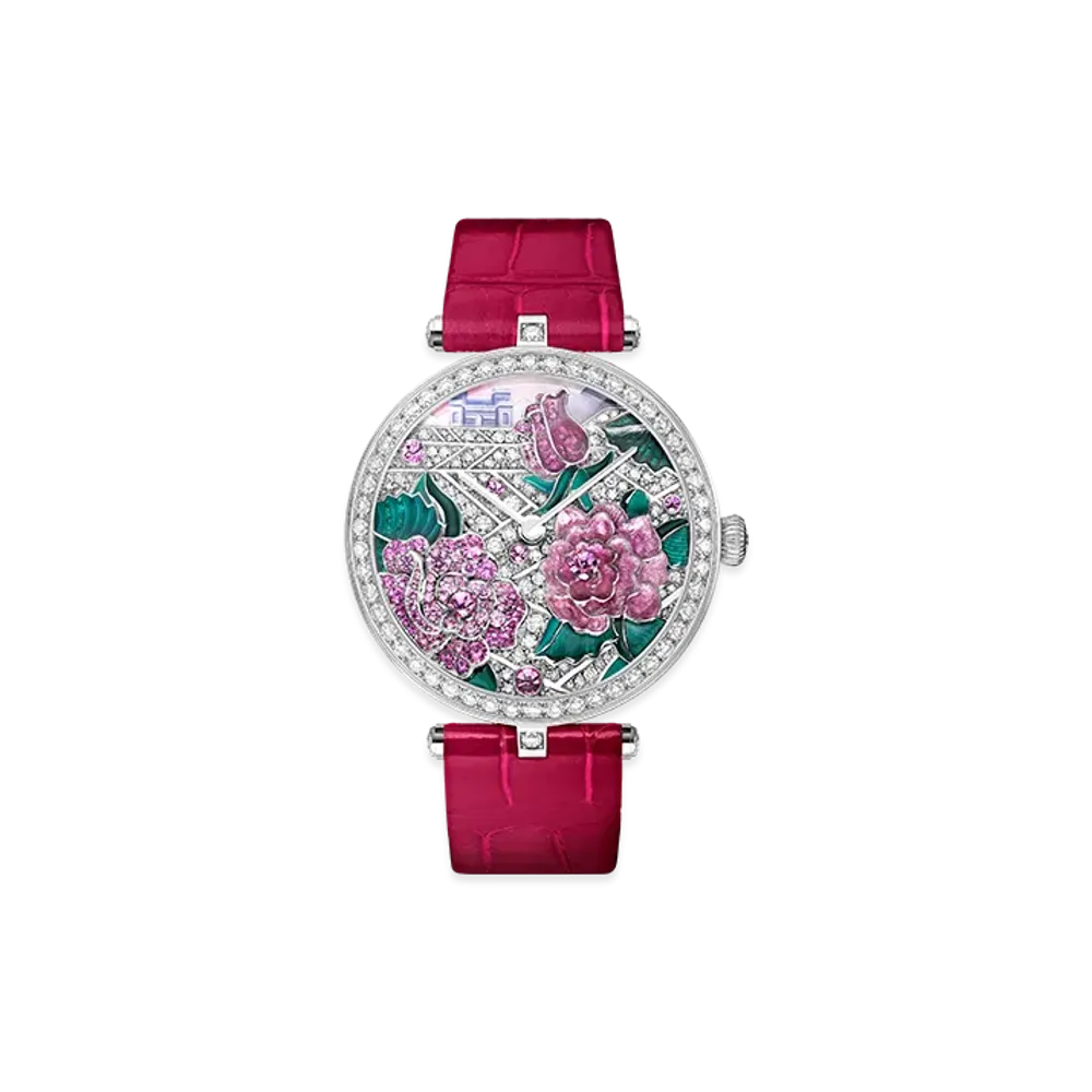 Van Cleef & Arpels Lady Arpels Poeme Rose "18K White gold/Sapphire/Diamond"