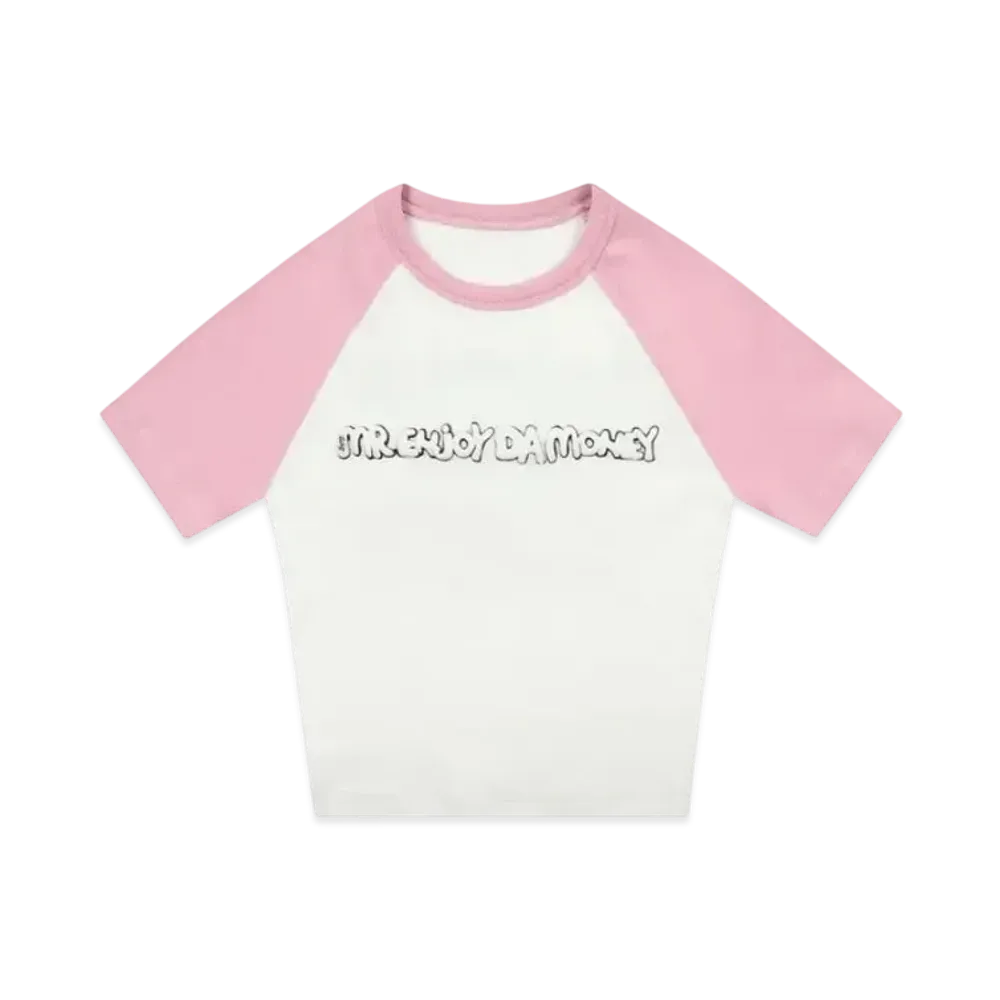 MR. ENJOY DA MONEY Women's Color inserted Shoulder Sleeves "Pink"