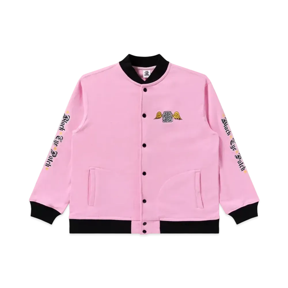 Blackeyepatch Winged OG Sweat Stadium Jacket "Pink"