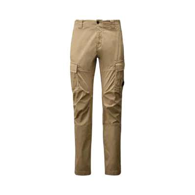 C.P. Company Stretch Sateen Cargo Lens Pants "Vintage Khaki Beige"