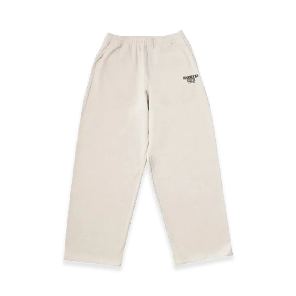 STARBUCKS STAND x BEAMS Logo Sweatpants "Oatmeal"