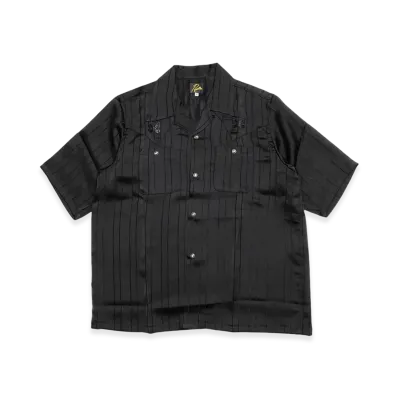 NEEDLES S/S Cowboy One-Up Shirt TA/CU/PE Georgette "Black"