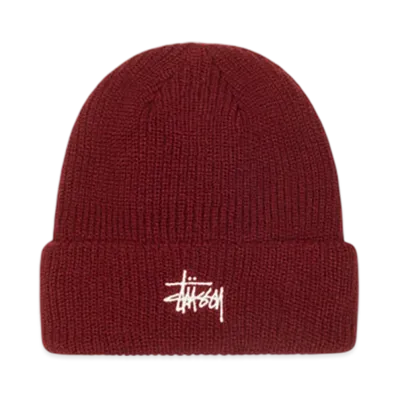 Stussy Basic Stussy Cuff Beanie "Dark Red"