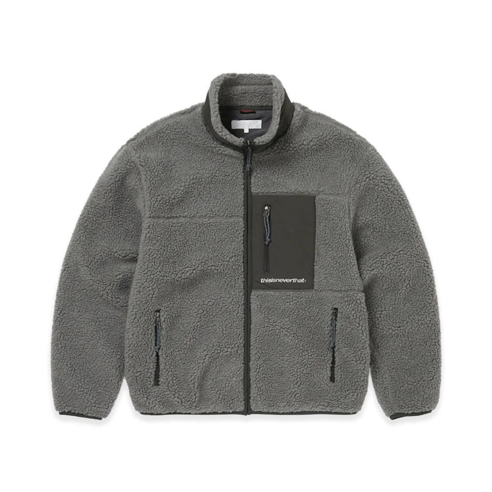 thisisneverthat SP Sherpa Fleece Jacket "Charcoal"