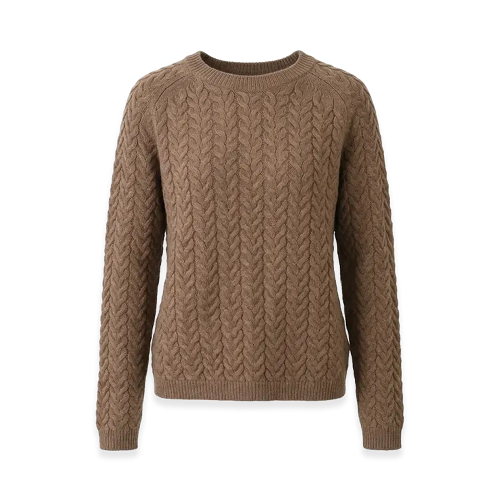 S Max Mara Women's Eliane Cable Knit "Brown"