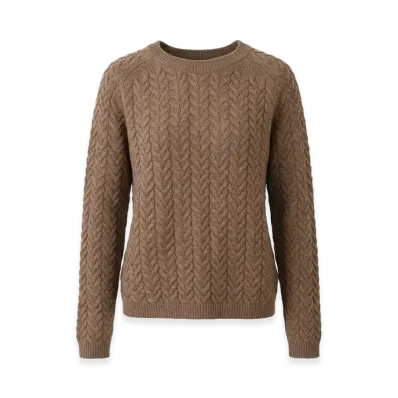 S Max Mara Women's Eliane Cable Knit "Brown"