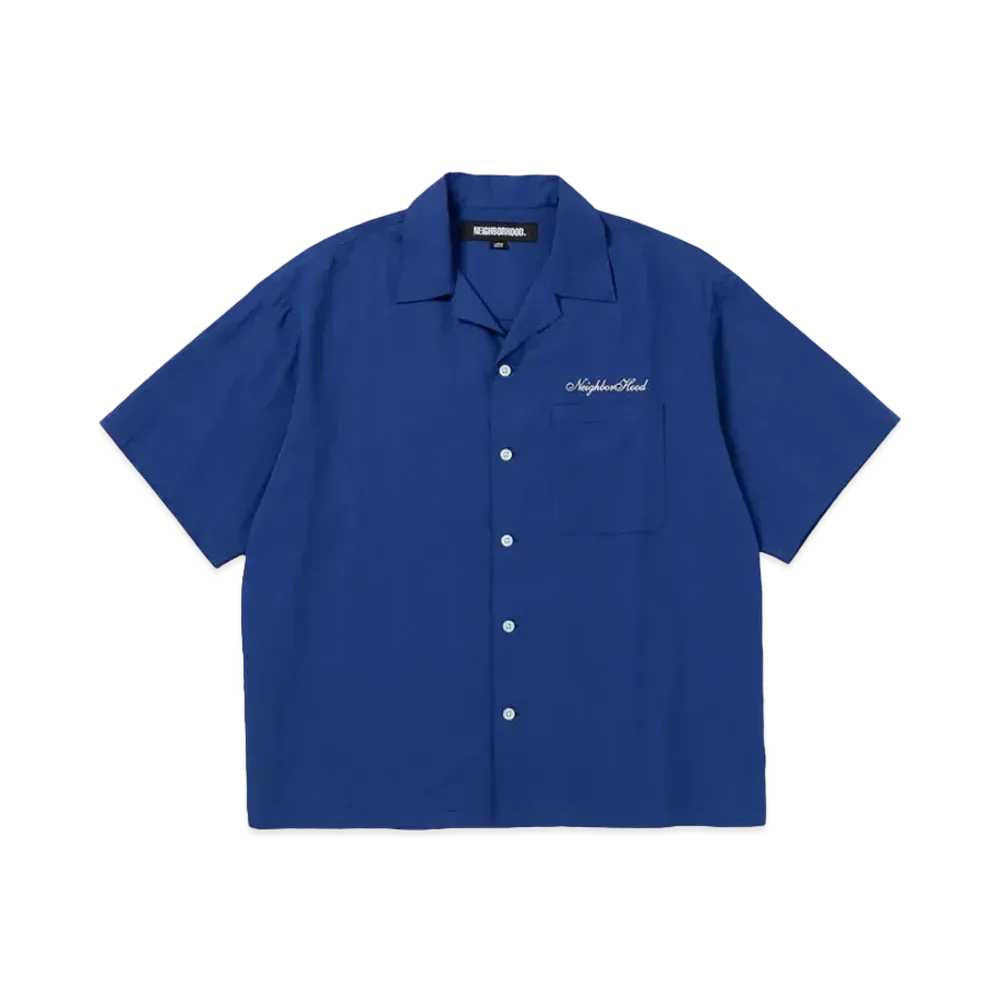 NEIGHBORHOOD Solid-Color Hawaiian Shirt SS "Blue"