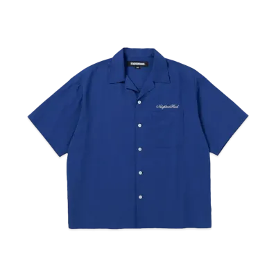 NEIGHBORHOOD Solid-Color Hawaiian Shirt SS "Blue"