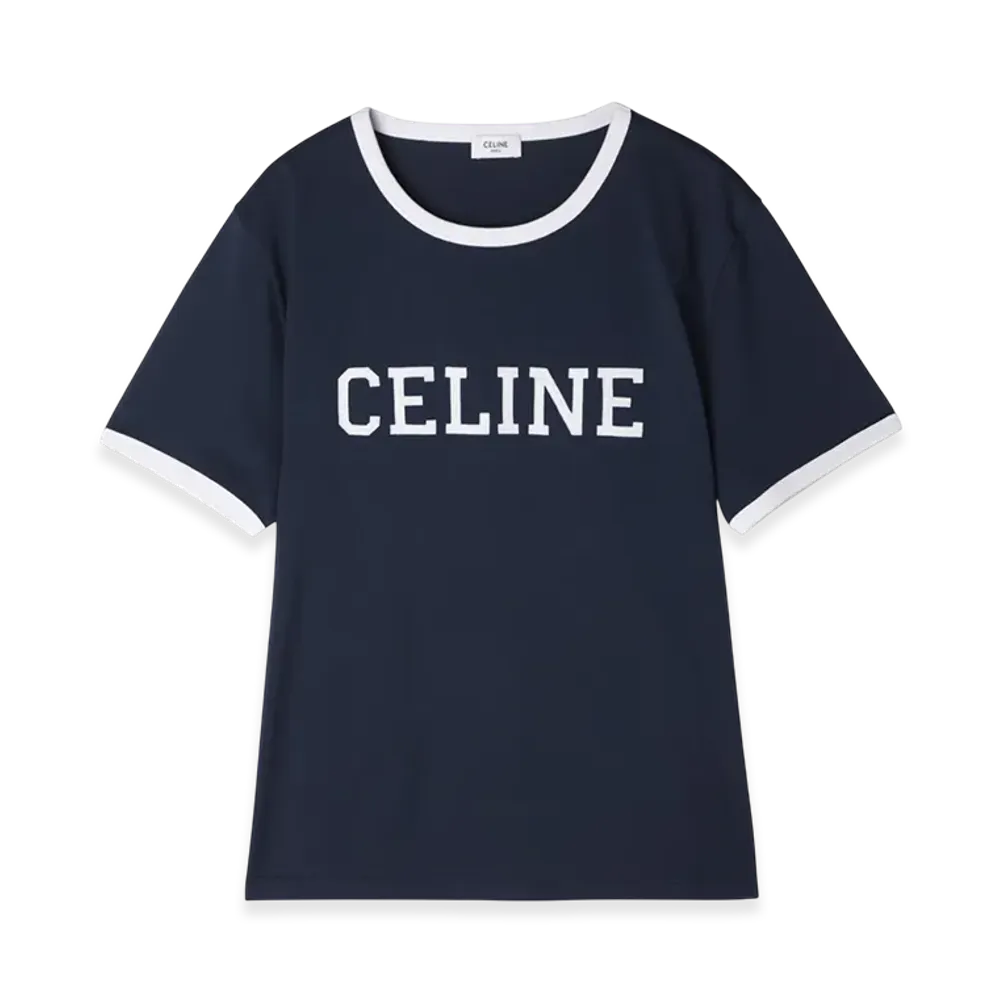 CELINE Crew Neck T-shirt "Navy"