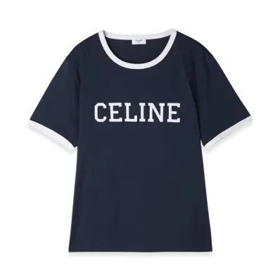 CELINE Crew Neck T-shirt "Navy"