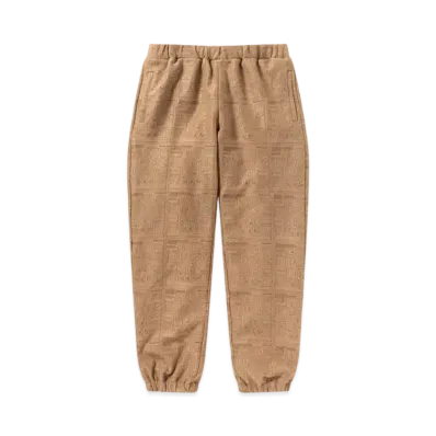 Black Eye Patch Priority Label Fake Suede Track Pants "Brown"
