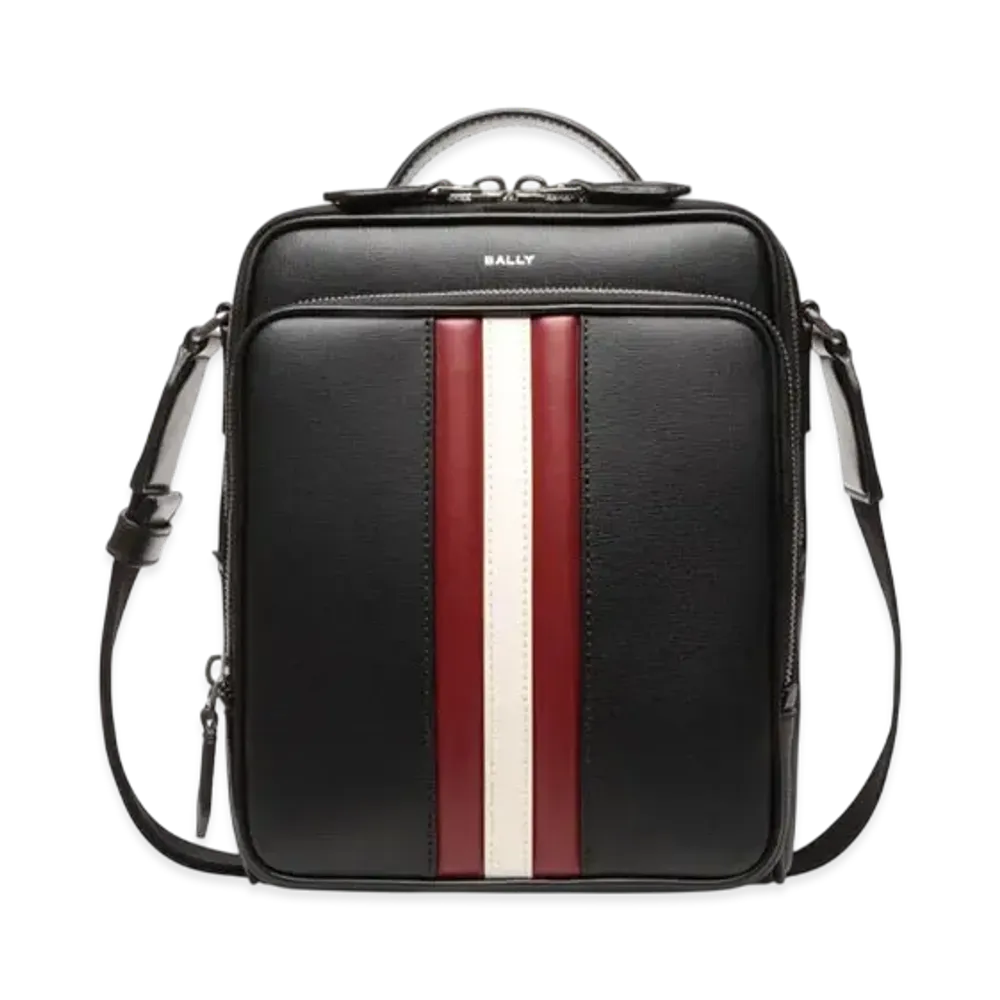 Bally Mythos Crossbody Bag In Recycled Leather "Black"