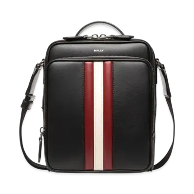 Bally Mythos Crossbody Bag In Recycled Leather "Black"