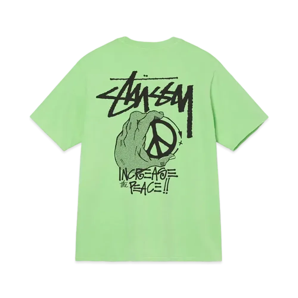 Stussy PEACE HAND PIGMENT DYED TEE "Green"