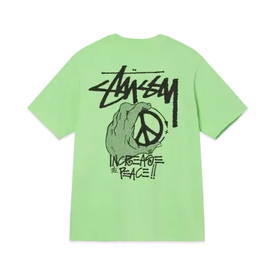 Stussy PEACE HAND PIGMENT DYED TEE "Green"