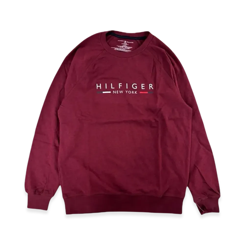 TOMMY HILFIGER Crew Neck Sweatshirt "Wine Red"
