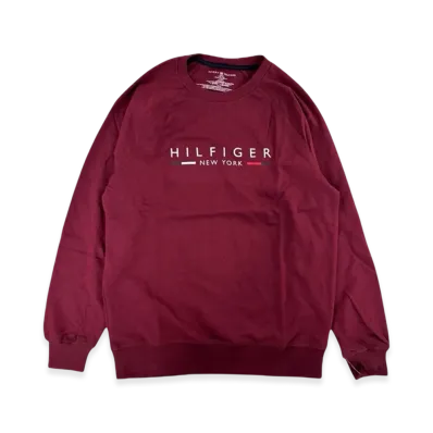TOMMY HILFIGER Crew Neck Sweatshirt "Wine Red"
