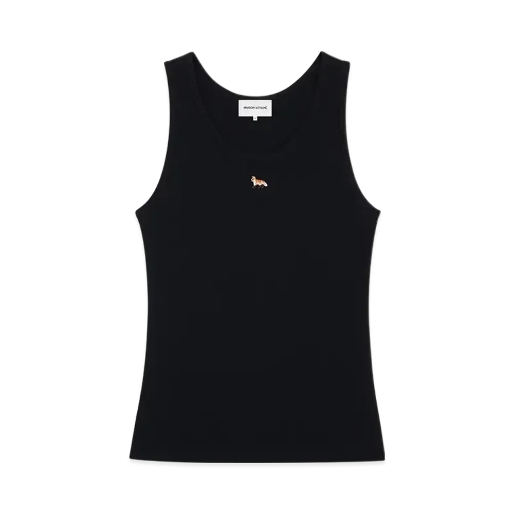 Maison Kitsune Baby Fox Rib Tank Top "Black"