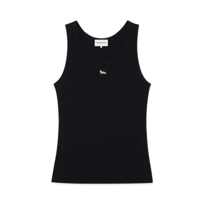 Maison Kitsune Baby Fox Rib Tank Top "Black"