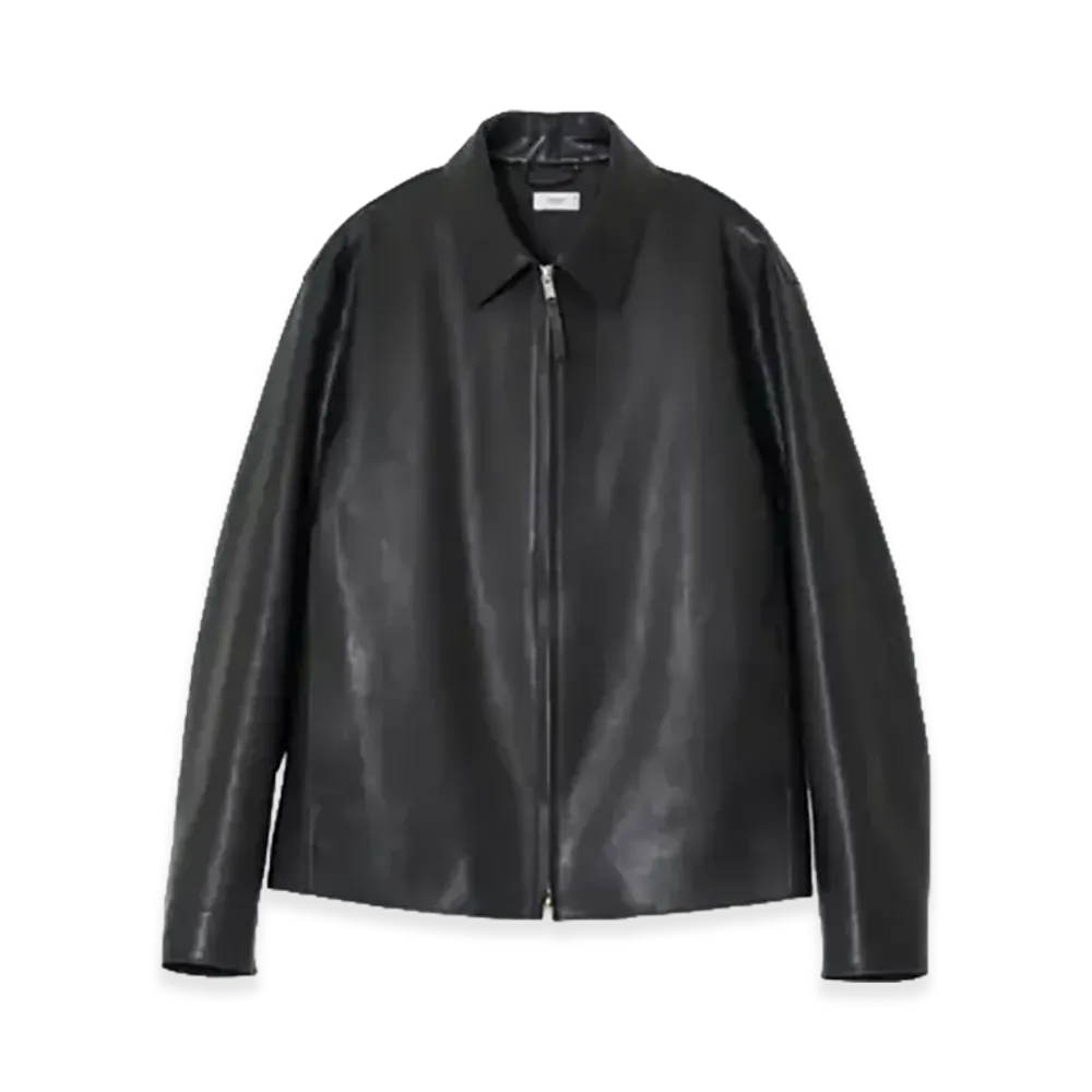 YOKE Calf Nappa Leather Minimal Blouson "Black"