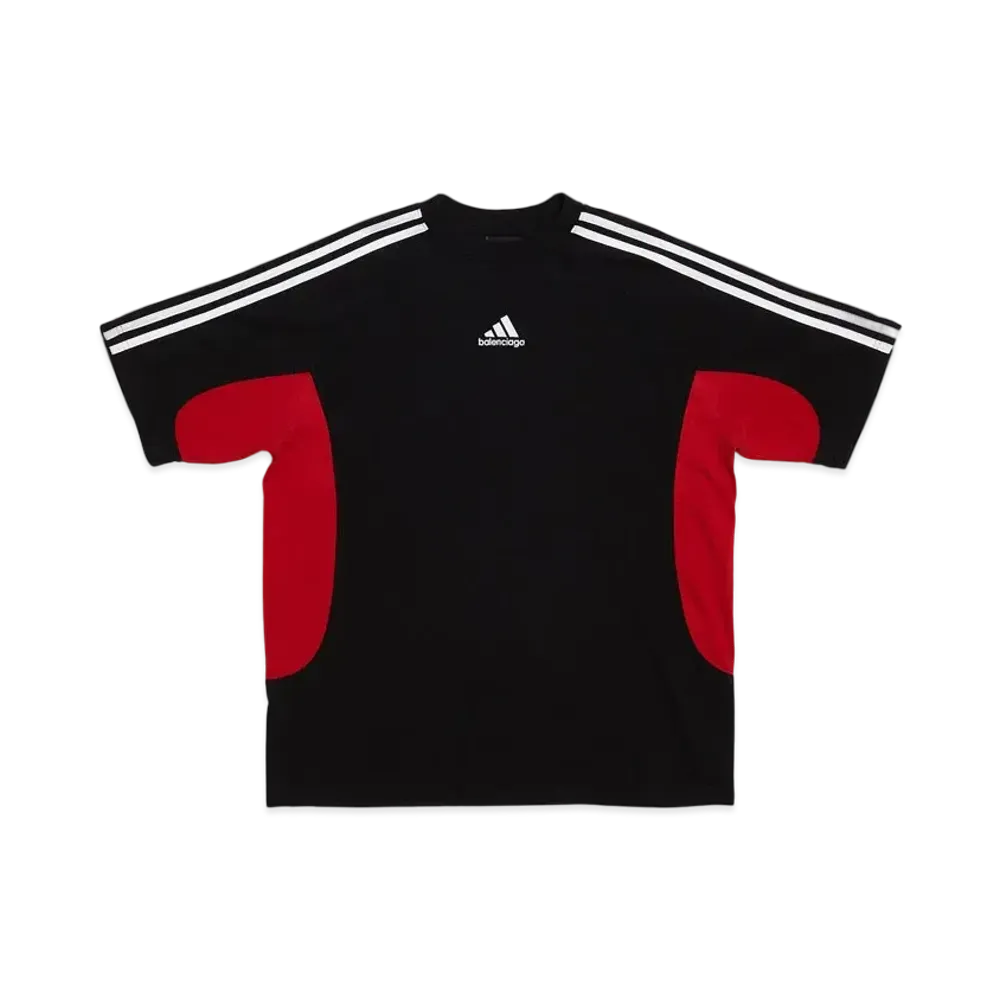 adidas BALENCIAGA Women's T-Shirt Medium Fit "Black/Red"