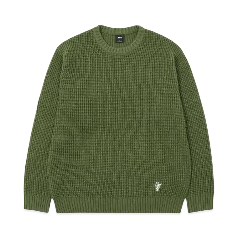HUF Winter 24 1984 Crewneck Sweater "Pesto"