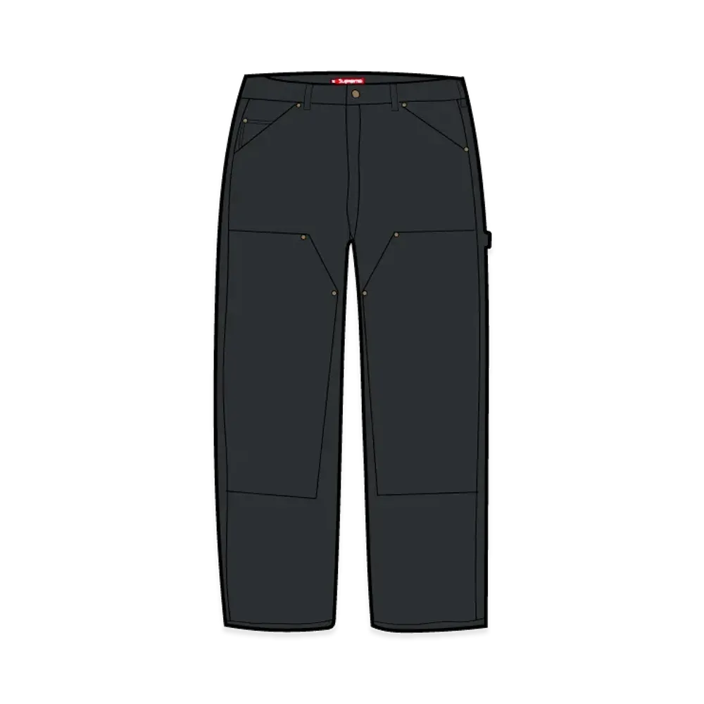 Supreme Worn Double Knee Painter Pant (25SS) "Black"