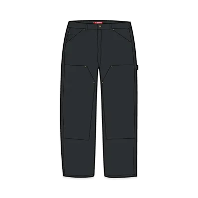 Supreme Worn Double Knee Painter Pant (25SS) "Black"