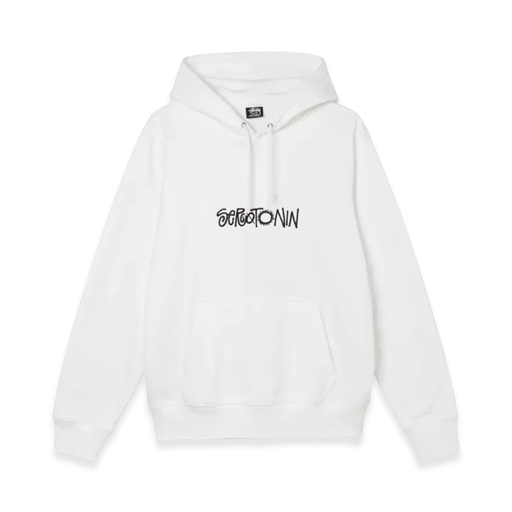 Stussy Serotonin Embroidered Hoodie "White"