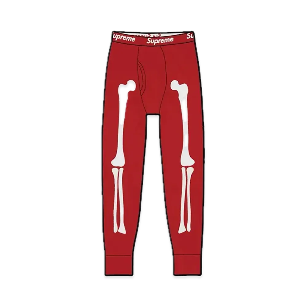 Supreme x Hanes Bones Thermal Pant (1 Pack) "Red"
