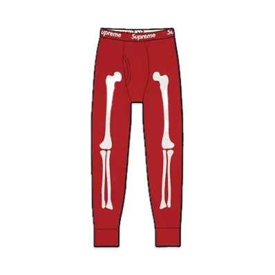 Supreme x Hanes Bones Thermal Pant (1 Pack) "Red"