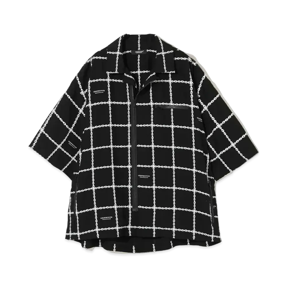 UNDERCOVER Rayon Zip Up Shirt "Black Base"