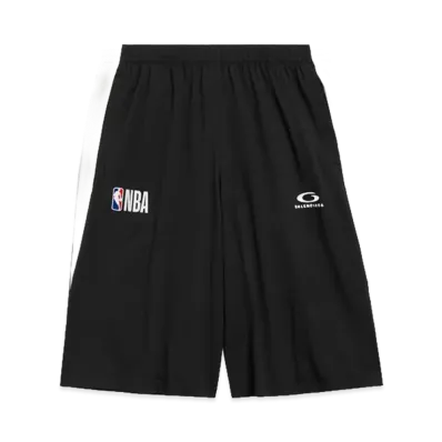 BALENCIAGA x NBA Collaboration Tracksuit Shorts "Black/White"