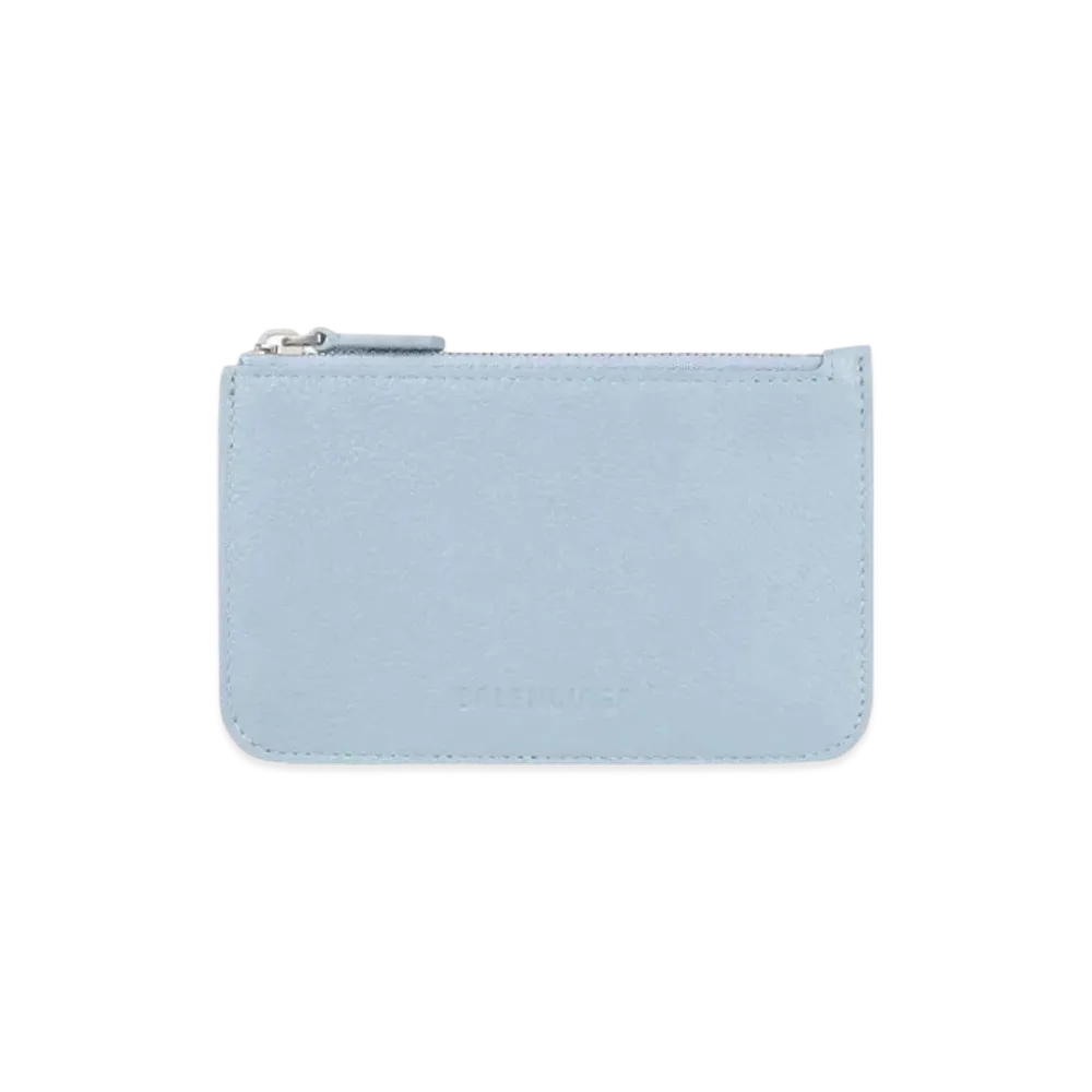 BALENCIAGA Essential Long Coin And Card Holder Grey "Blue"