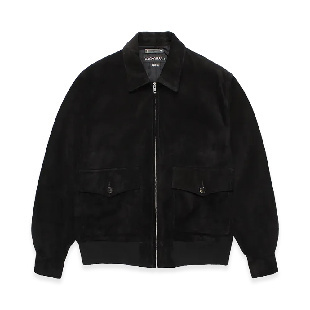 WACKO MARIA Suede Leather Jacket "Black"