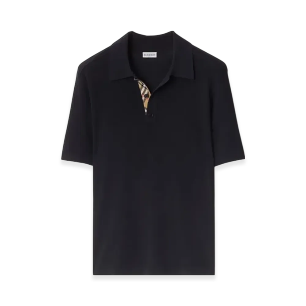 Burberry Wool Polo Shirt "Navy"