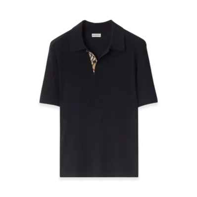 Burberry Wool Polo Shirt "Navy"