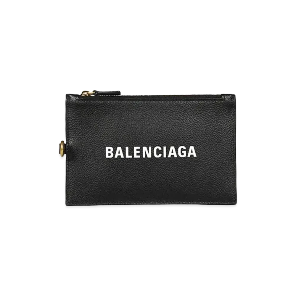 BALENCIAGA Cash Strap Card Holder "Black"
