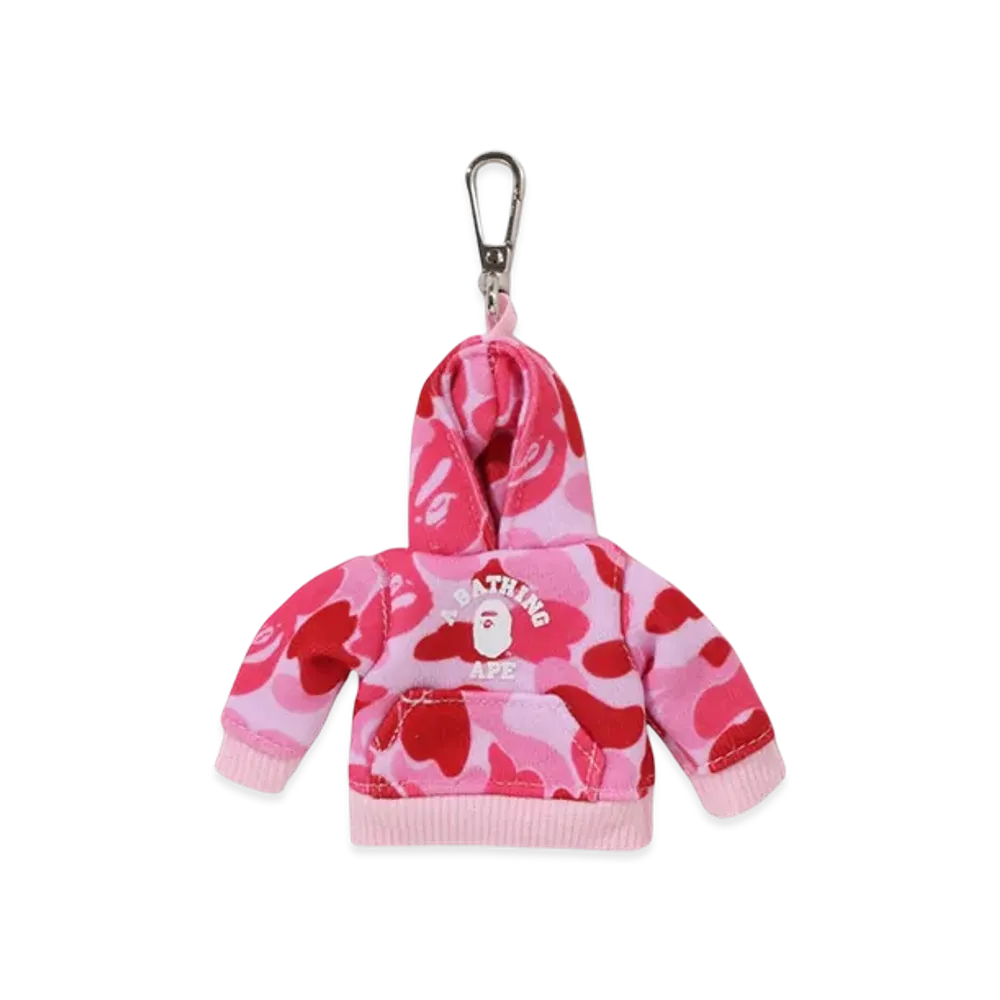 A BATHING APE ABC Camo Pullover Hoodie Key Chain "Pink"